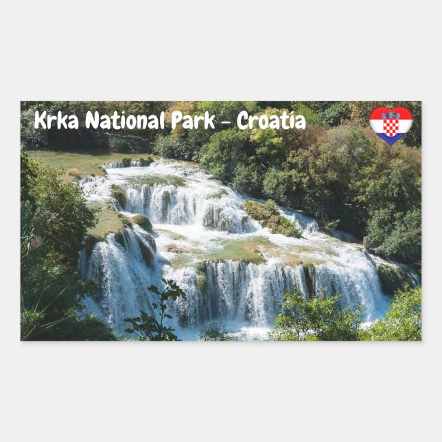 Waterfall in Krka National Park - Dalmatia,Croatia Sticker (Front)