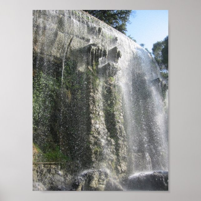 Waterfall in Nice, France Poster (Front)