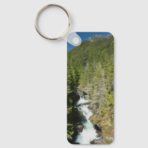 Waterfall in Olympic National Forest Keychain