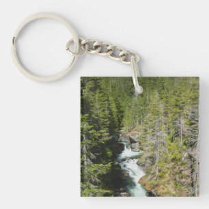 Waterfall in Olympic National Forest Keychain
