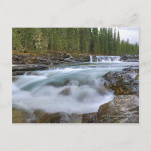 Waterfall In Sheep River In Rocky Mountains Postcard