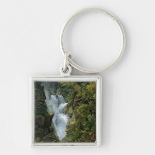 Waterfall in the Bern Highlands, 1796 Keychain