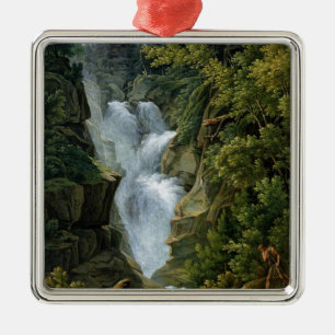 Waterfall in the Bern Highlands, 1796 Metal Ornament
