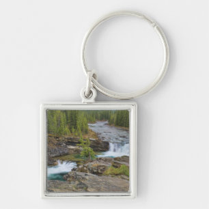 Waterfall In The Canadian Rocky Mountains Keychain