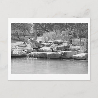Waterfall in the park postcard