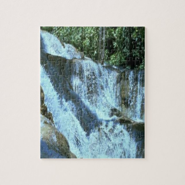Waterfall In The Woods Jigsaw Puzzle (Vertical)
