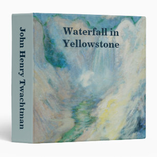 Waterfall in Yellowstone by Twachtman, Vintage Art Binder