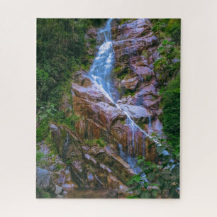Waterfall - Inca Trail, Peru - Travel Photography Jigsaw Puzzle