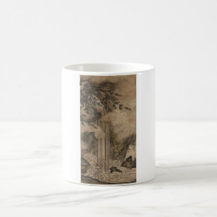 Waterfall (Japanese Landscape Art) (Kano Motonobu) Coffee Mug