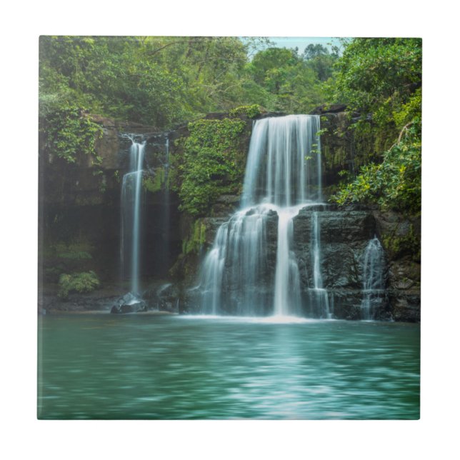Waterfall Klong Chao | Koh Kood island Tile (Front)
