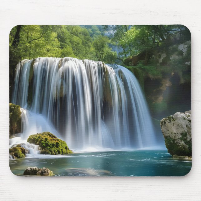 Waterfall Landscape Mouse Pad (Front)