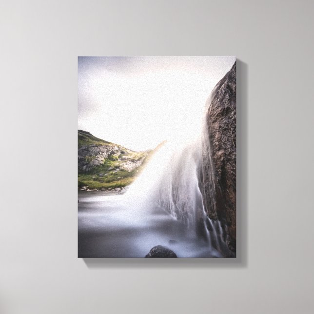 Waterfall Landscape Photo Canvas Print (Front)