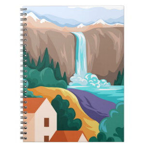 Waterfall landscapes notebook