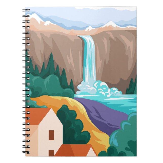 Waterfall landscapes   notebook (Front)