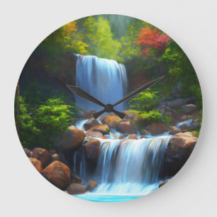 Waterfall large clock