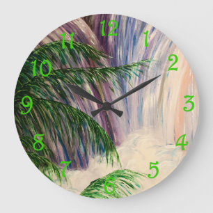 Waterfall Large Clock