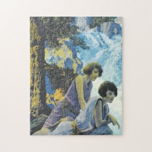 Waterfall - Maxfield Parrish Jigsaw Puzzle