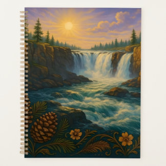 Waterfall Mountain Morning Sunrise Planner