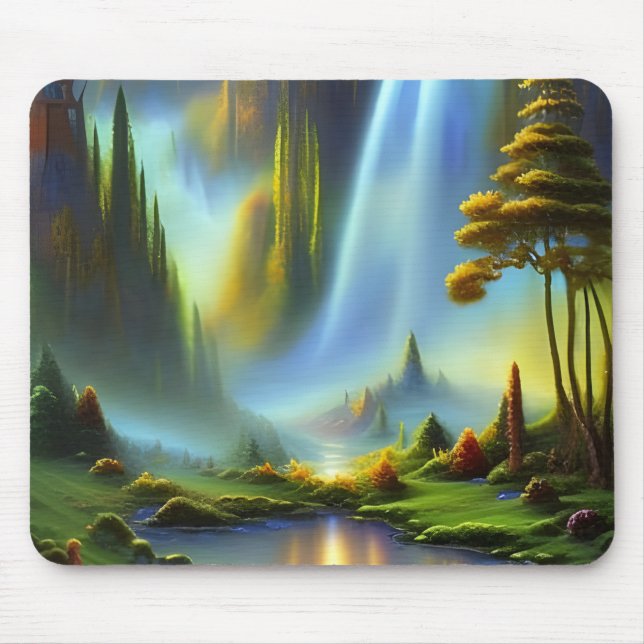 Waterfall Mountain Valley  Mouse Pad (Front)