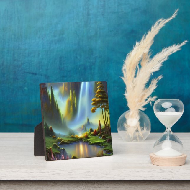 Waterfall Mountain Valley   Plaque (Insitu)