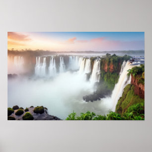 Waterfall Nature Outdoors Landscape Calm Tranquil Poster