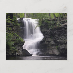 Waterfall Nature Tree Leaf Peace Love Park Destiny Postcard