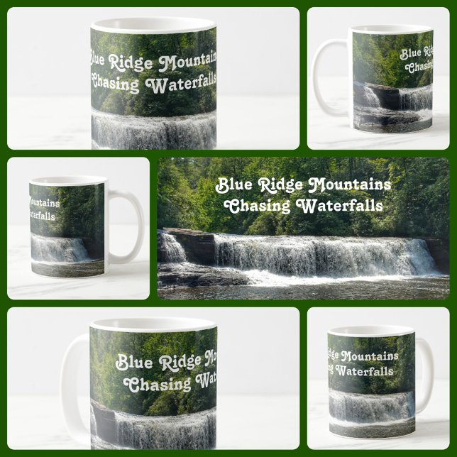 Waterfall NC Blue Ridge Mountains Customizable Coffee Mug (Creator Uploaded)
