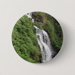 Waterfall Near Hilo, Hawaii 2 Inch Round Button