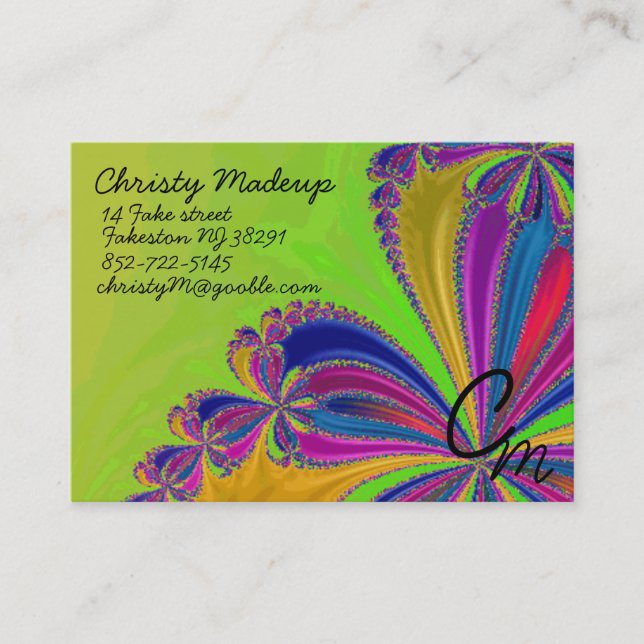waterfall of ribbon business card (Front)