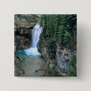 Waterfall on Falls Creek in Lewis and Clark 2 Inch Square Button