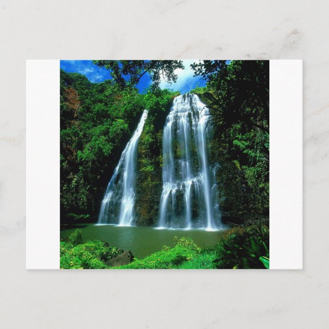 Waterfall Opaekaa Kauai Hawaii Postcard (Front)