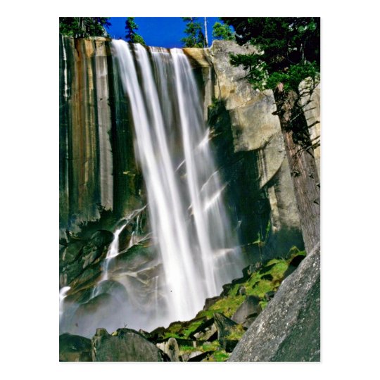 Waterfall Over Rock Cliffs Postcard