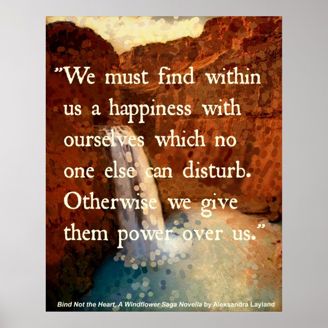 Waterfall Poster with Quote (Front)