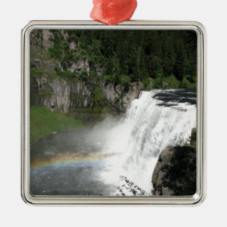Waterfall Rainbow Metal Ornament