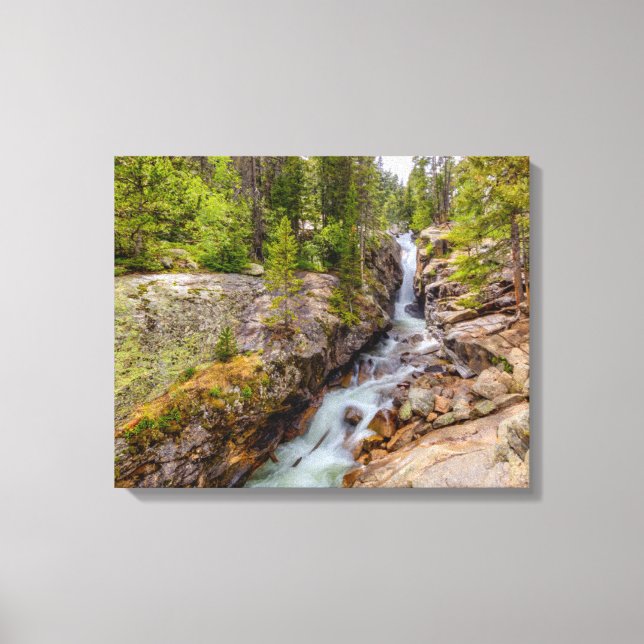 Waterfall & River Cascade Canvas Print (Front)