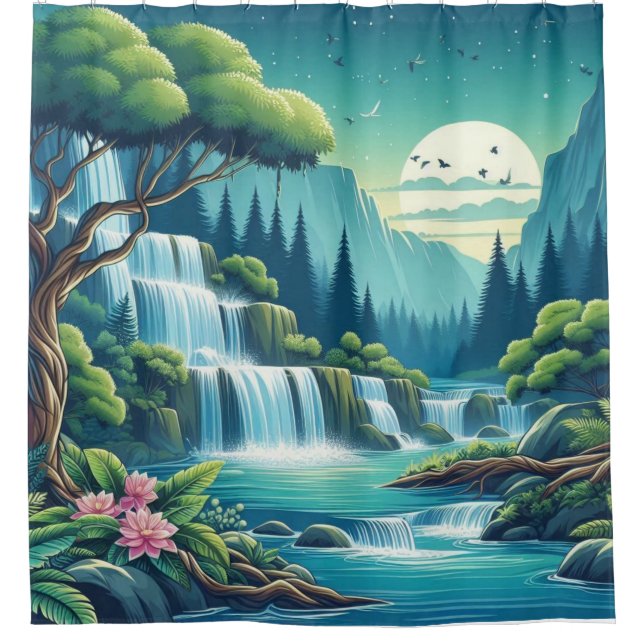 Waterfall Serenity – Tranquil Nature  (Front)