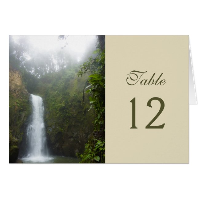 Waterfall Table Number Card (Front Horizontal)