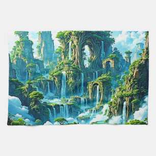 Waterfall Tree Kingdom Dream Kitchen Towel