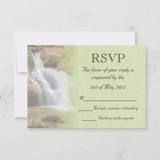 Waterfall Wedding RSVP (Front)