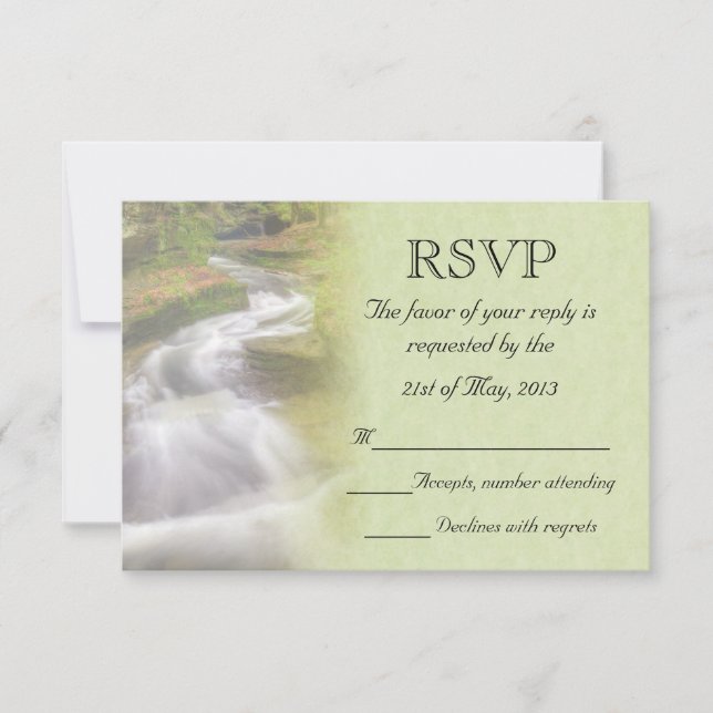 Waterfall Wedding RSVP (Front)