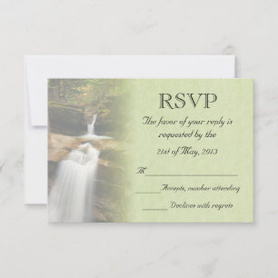 Waterfall Wedding RSVP Card