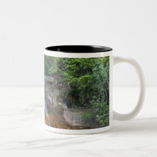 Waterfall, Zion National Park, Utah, USA Two-Tone Coffee Mug