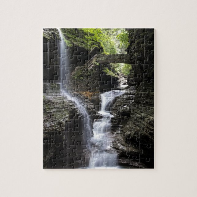 Waterfalls at Watkins Glen, NY Jigsaw Puzzle (Vertical)
