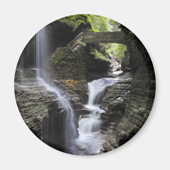 Waterfalls at Watkins Glen, NY Magnet (Front)