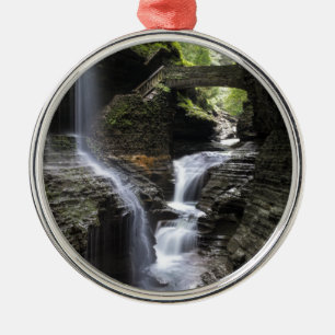 Waterfalls at Watkins Glen, NY Metal Ornament