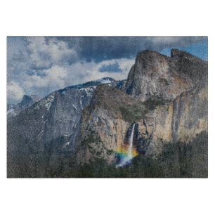 Waterfalls Bridal Veil Falls Yosemite California Cutting Board