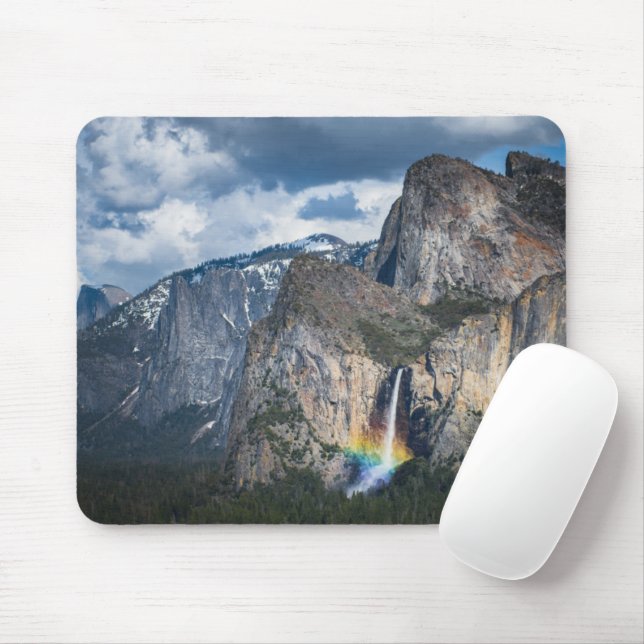 Waterfalls | Bridal Veil Falls Yosemite California Mouse Pad (With Mouse)