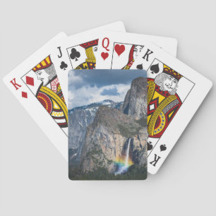 Waterfalls   Bridal Veil Falls Yosemite California Playing Cards