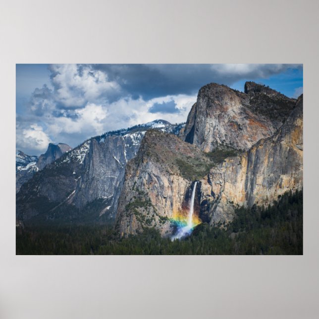 Waterfalls | Bridal Veil Falls Yosemite California Poster (Front)