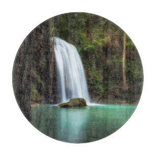 Waterfalls   Erawan Waterfall, Thailand Cutting Board